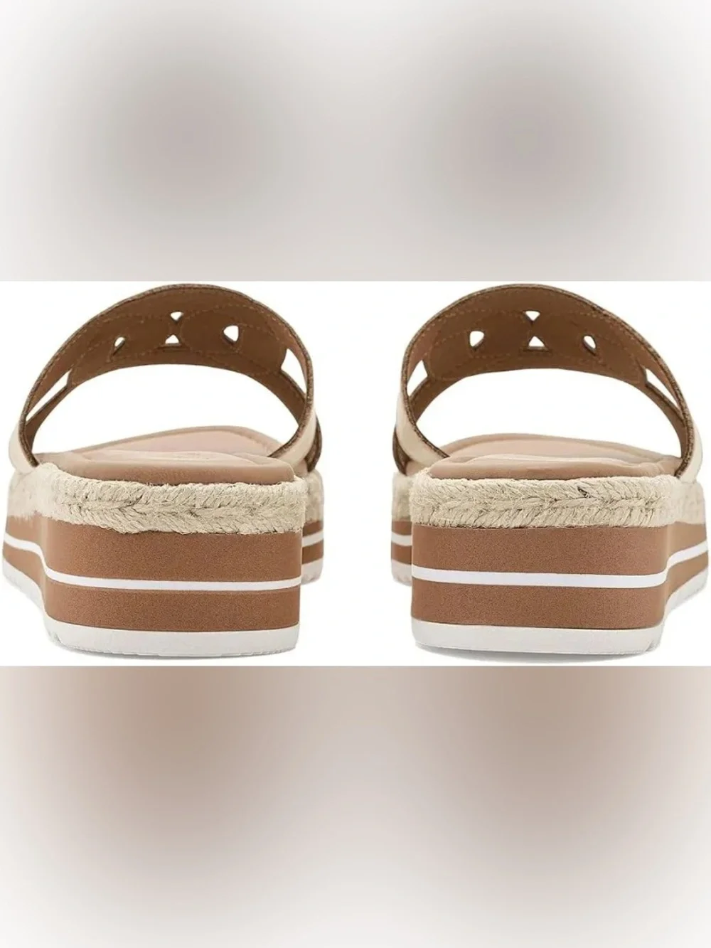 Journee Collection Rosalinda Platform Espadrille Sandal- Bone